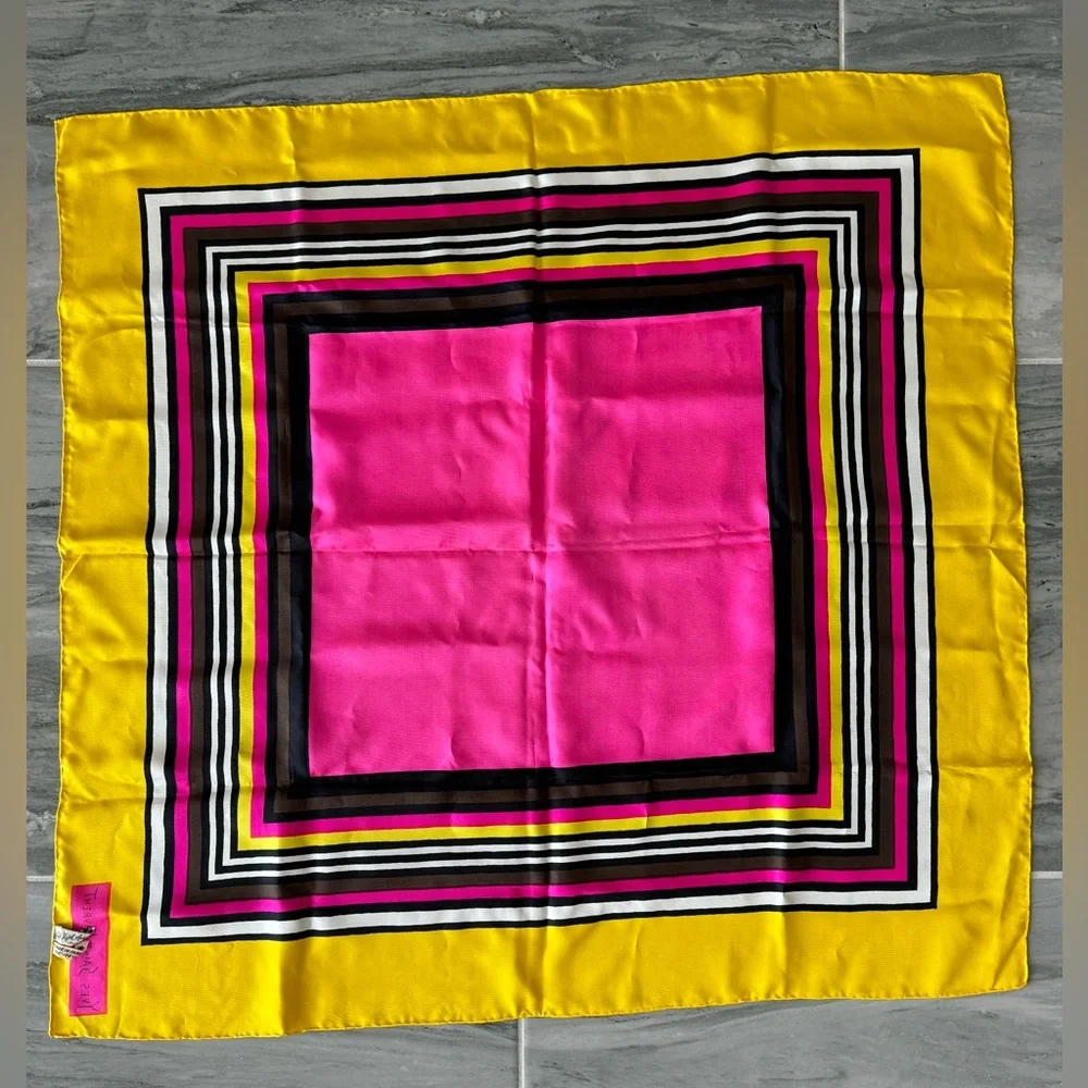 Yves Saint Laurent 100% silk scarf